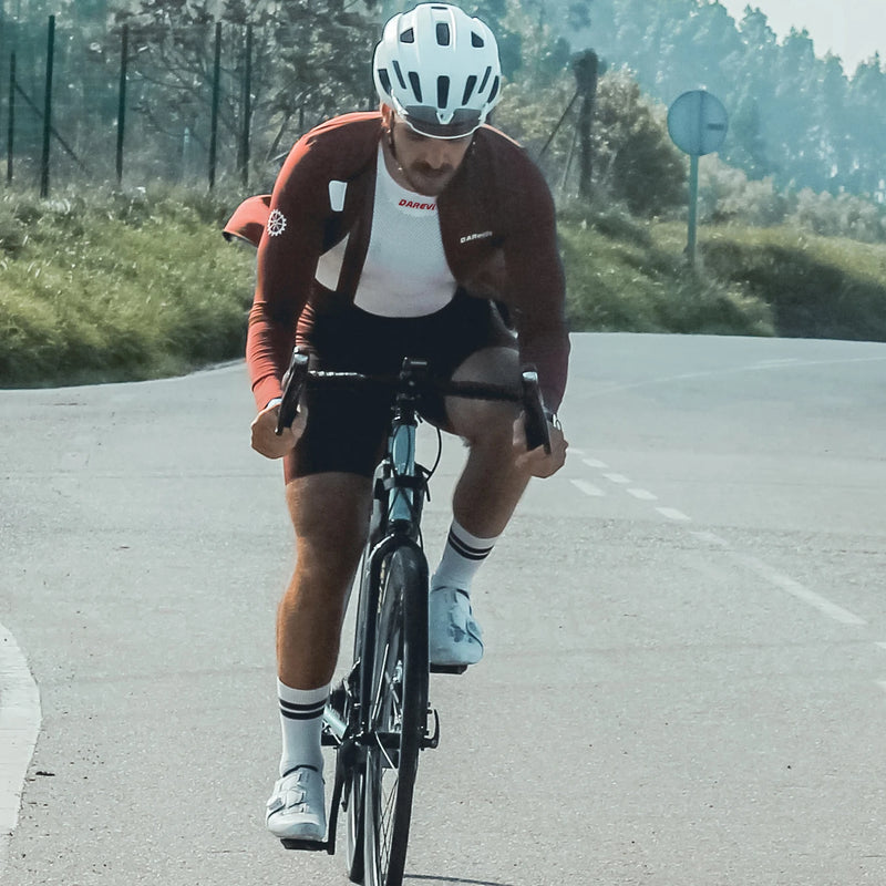 Camisa de compressão (Segunda Pele) com manga e sem costura para Ciclismo - Darevie