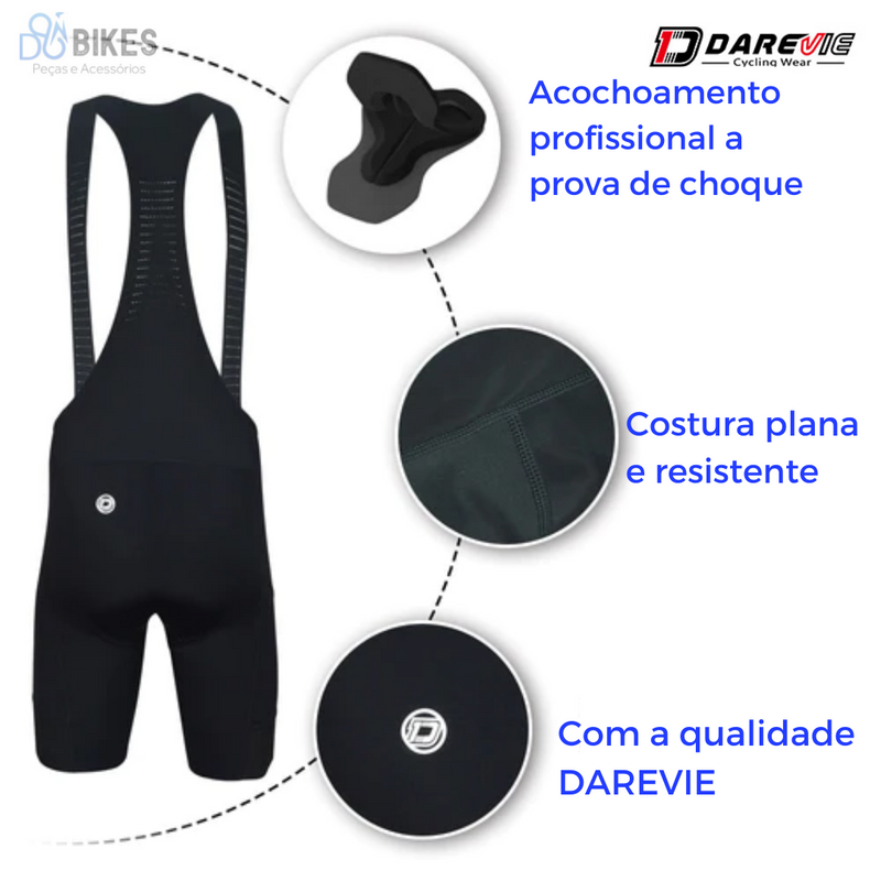 Bretelle DAREVIE para ciclismo profissional com bolso e corte a laser - TOP D8