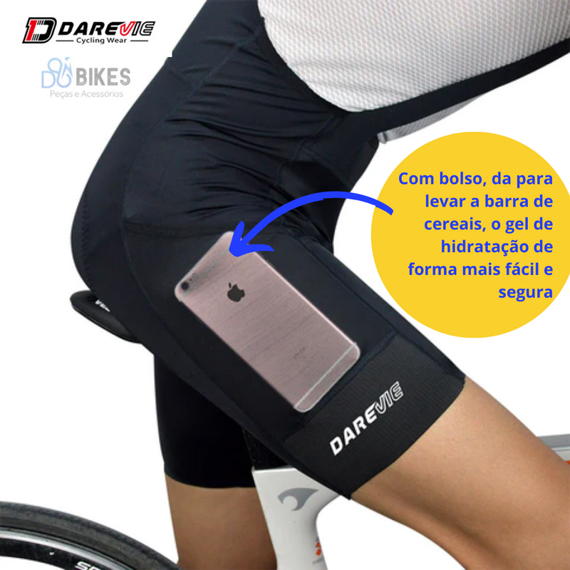 Bretelle DAREVIE para ciclismo profissional com bolso e corte a laser - TOP D8