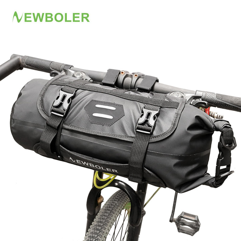 Kit 2 Peças - 1 Bolsa NEWBOLER 10L + Naylon de amarração da bolsa no guidão da bicicleta à prova d'água