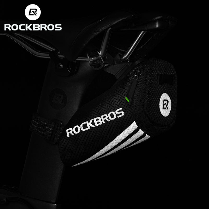 Bolsa de bicicleta ROCKBROS para selim portátil em nylon