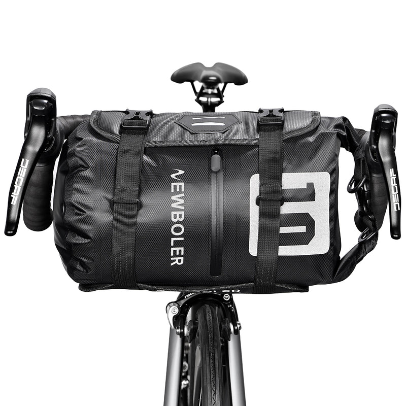 Kit Bolsa NEWBOLER 10L + Bolsa NEWBOLER 3L + Naylon de amarração da bolsa no guidão da bicicleta à prova d'água