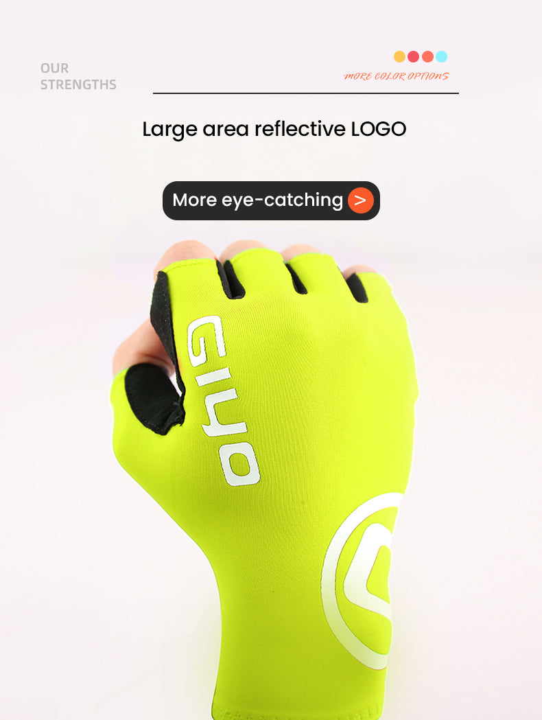 Luvas de ciclismo GIYO meio dedo em tecido de lycra. Unisex