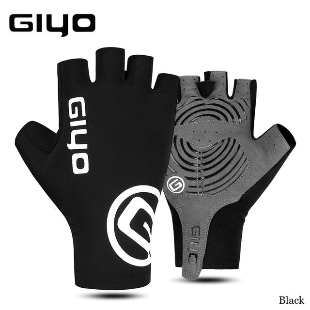 Luvas de ciclismo GIYO meio dedo em tecido de lycra. Unisex