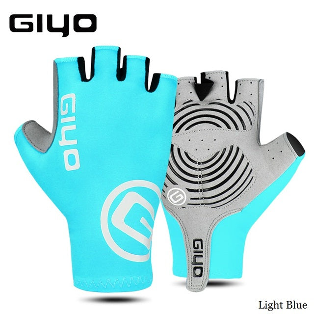 Luvas de ciclismo GIYO meio dedo em tecido de lycra. Unisex