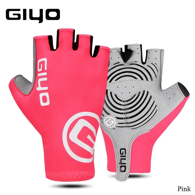 Luvas de ciclismo GIYO meio dedo em tecido de lycra. Unisex