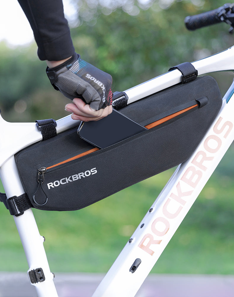 Bolsas de bicicleta para ciclismo ROCKBROS (Alforge). Armação frontal com tubo superior à prova d'água p/ MTB