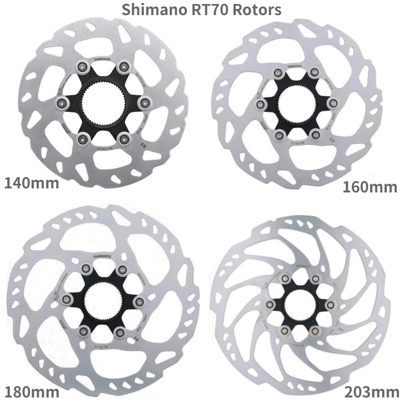 Disco de freio SHIMANO RT70 SM RT70 (140mm/160mm/203mm) para BR-R7070  e BR-R8070 modelo CENTER LOCK