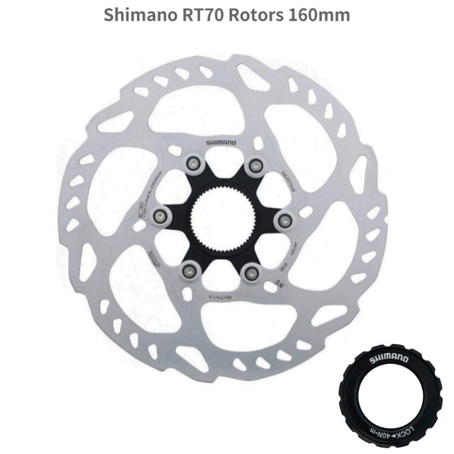 Disco de freio SHIMANO RT70 SM RT70 (140mm/160mm/203mm) para BR-R7070  e BR-R8070 modelo CENTER LOCK